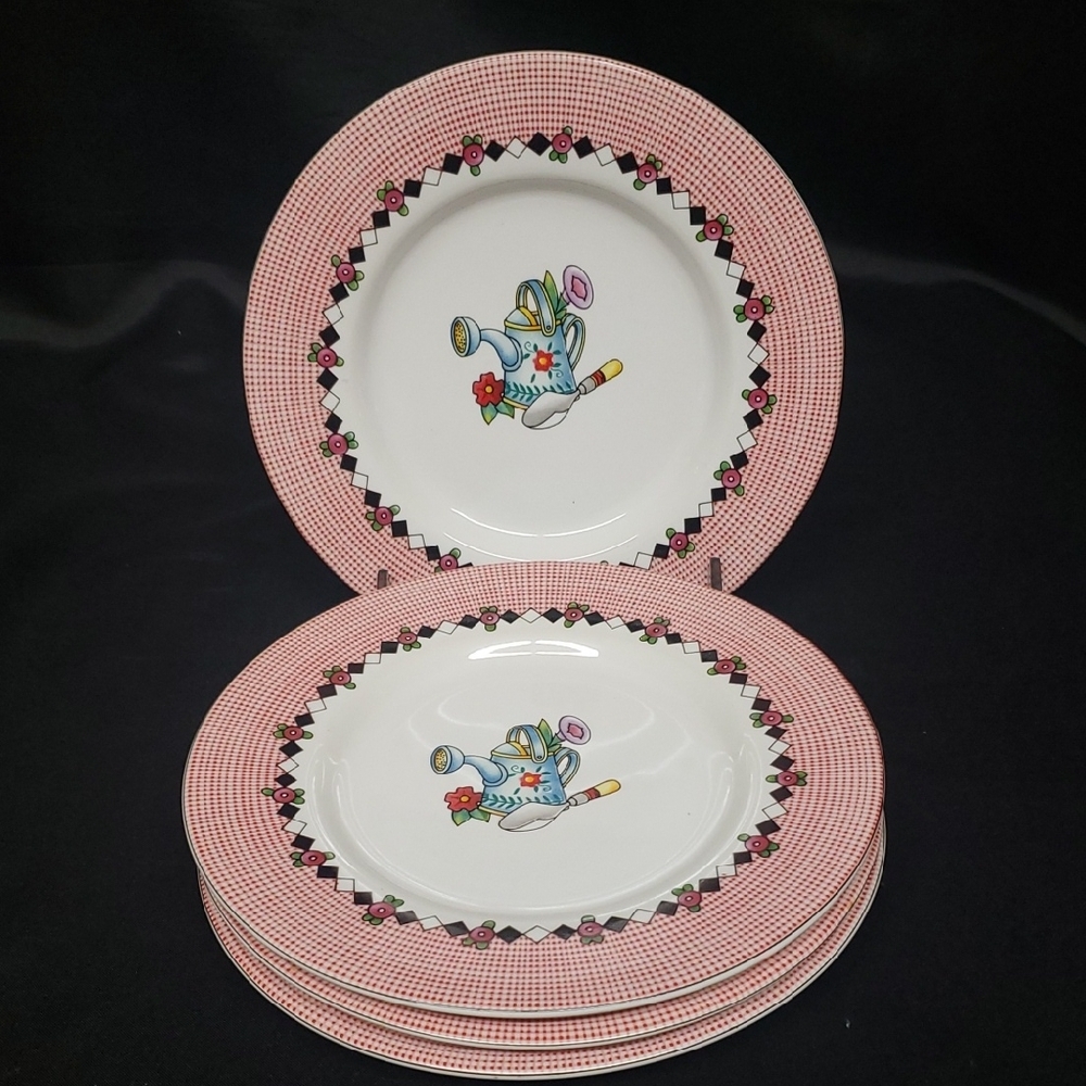 Sakura At Home With Mary Engelbreit 1994 "Garden Time" Dessert Plates